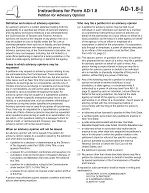 New York Advisory Opinion Petition