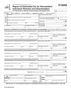 New York State IT-2658 Form