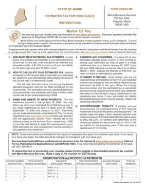 Maine Form 1040ES-ME