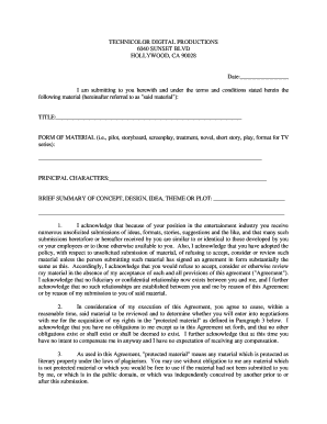 Technicolor Digital Productions Submission Agreement