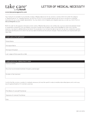 Letter of Medical Necessity