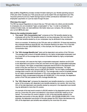 2012 Annual Nondiscrimination Test Questionnaire