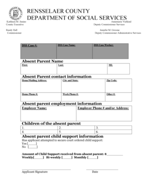 Child Support Application Form