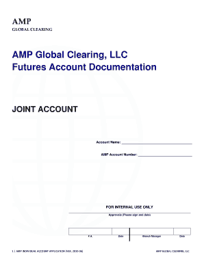 AMP Global Clearing Futures Account Application
