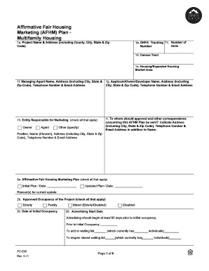 Affirmative Fair Housing Marketing Plan