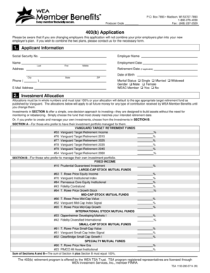 403(b) Application Form