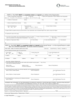 Accident Claim Form