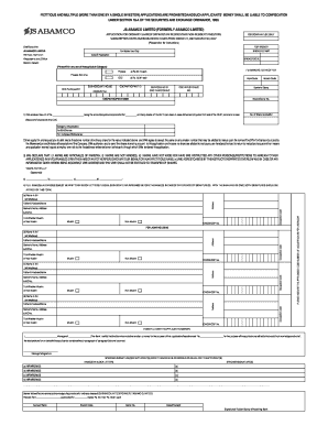 JS Abamco Limited Share Application Form