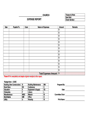 Report pdf template - expense report form pdf