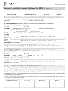 Systematic Transfer Plan Application Form