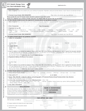 CN KYC Details Change Form