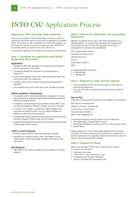INTO CSU Application Form