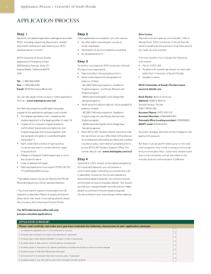 University of South Florida Application Form