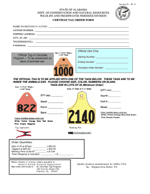 al cervidae tag program