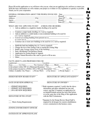 City Zoning Application Form