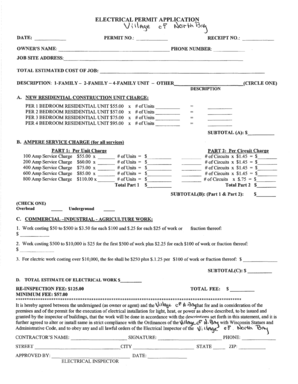 Electrical Permit Application