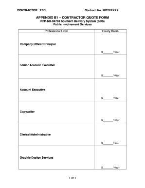 fill in contractor quote form