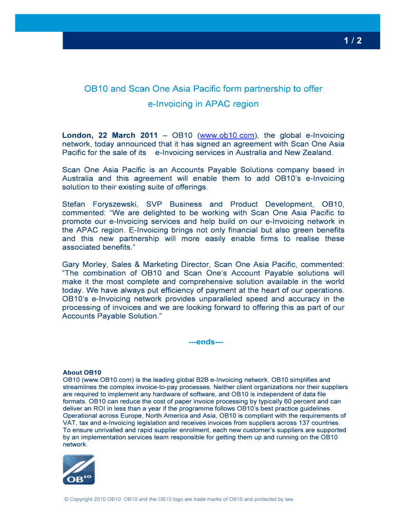 1 2 OB10 and Scan One Asia Pacific form partnership - OB10 Preview on Page 1