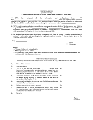 Form 10CCC Certificate