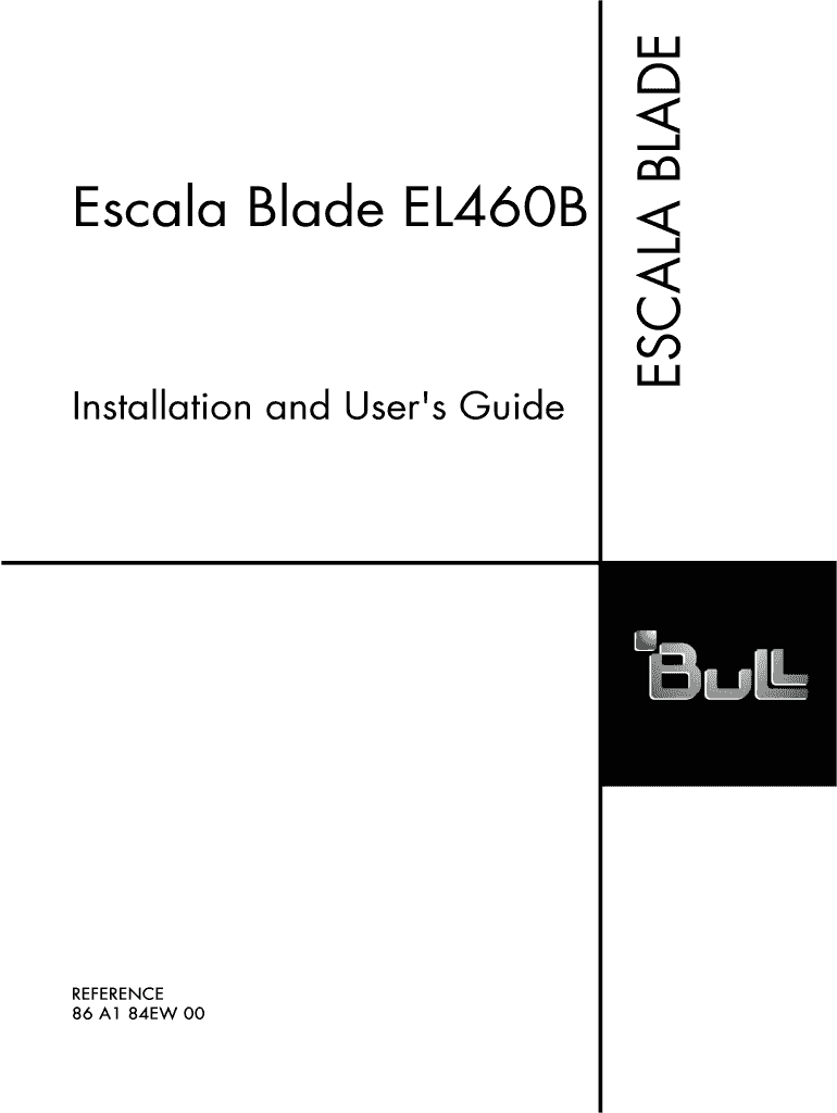Escala Blade EL460B Installation and User's Guide - Support On Line Preview on Page 1