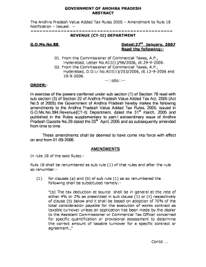 Andhra Pradesh VAT Form 501B