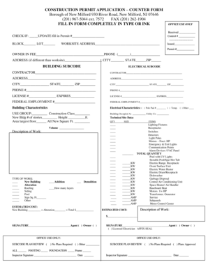 Construction Permit Application