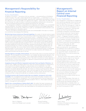 Managements Responsibility for