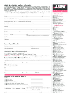 ABWA New Member Application Form