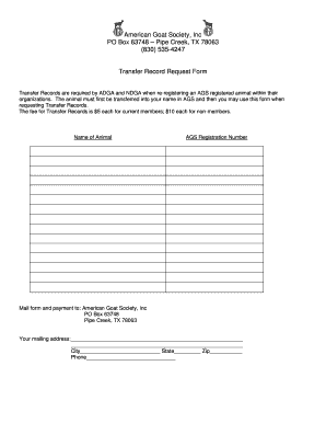 american goat society forms fillable online transfer record request form american american goat society forms fillable online transfer record request form american