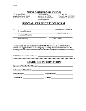 Rental Verification Form
