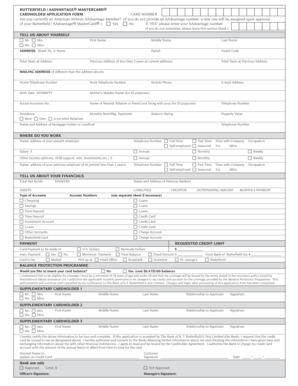 Butterfield AAdvantage MasterCard Application Form