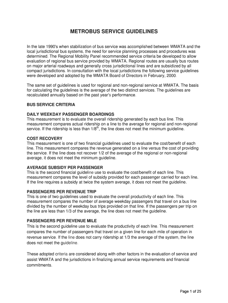 Metrobus Service Guidelines doc This application form is a fillable form used for new or renewal shu Preview on Page 1