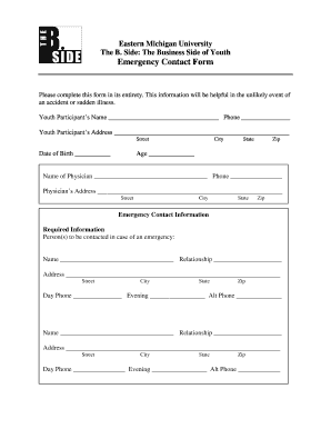 Emergency Contact Form