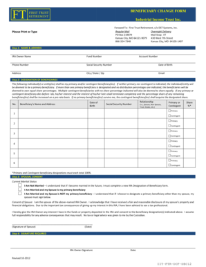 Beneficiary Change Form