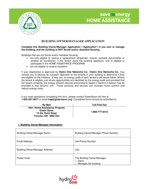 Building Owner/Manager Application