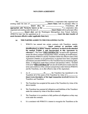 NOVATION AGREEMENT The - Washington Metropolitan Area bb