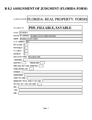 assignment of judgment florida form