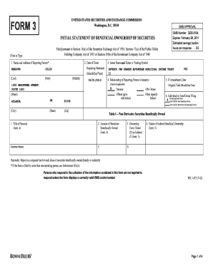 SEC Form 3 Beneficial Ownership