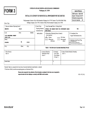 SEC Form 3 Beneficial Ownership