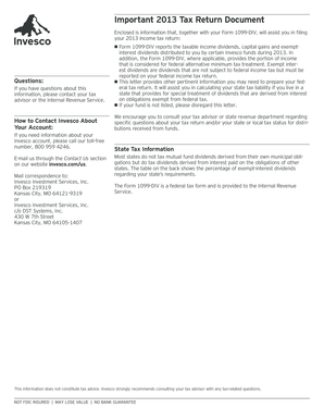 2013 Form 1099-DIV Tax Document