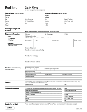 FedEx Express Claim Form