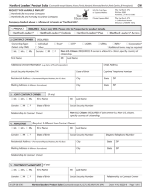 Variable Annuity Application Form