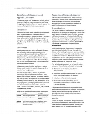 Empire BlueCross BlueShield Complaints and Appeals