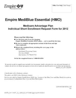 Empire MediBlue Essential HMO Enrollment Form