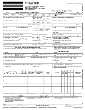 PICA Health Insurance Claim Form