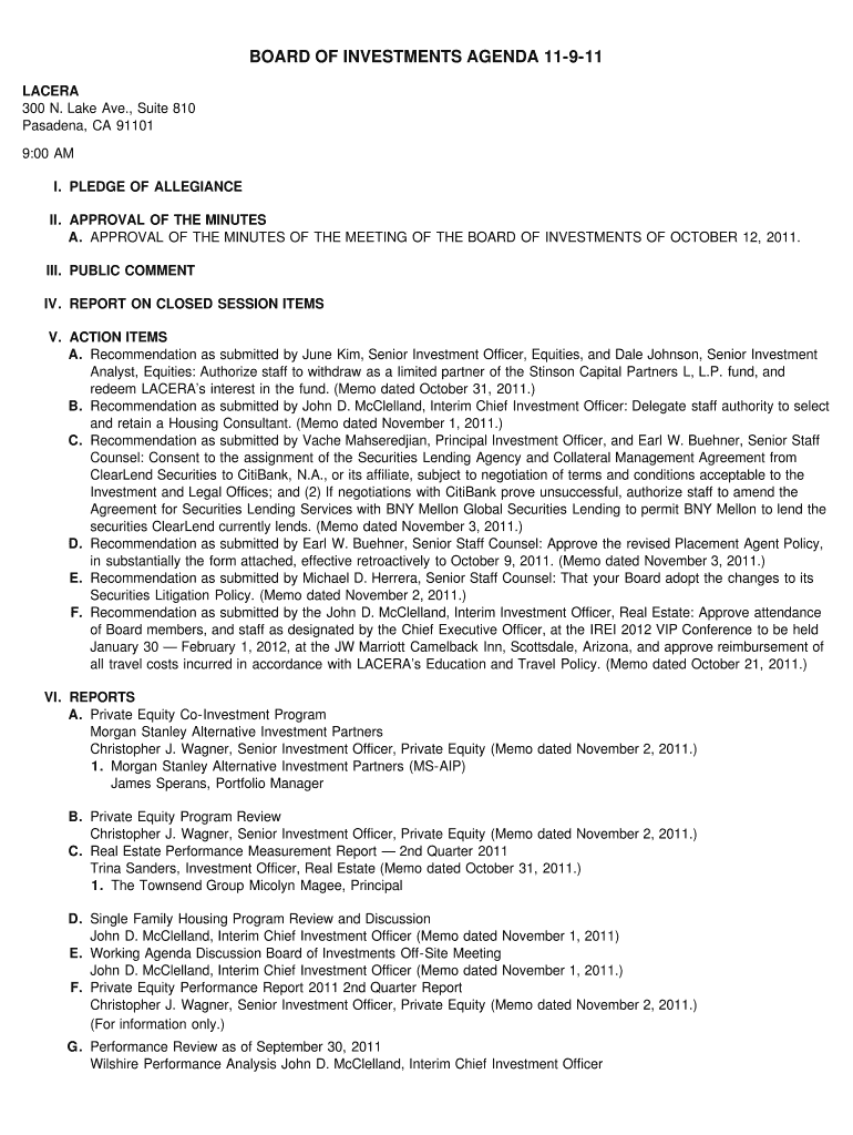 Archives The proceedings of the Board of Investments meeting Preview on Page 1