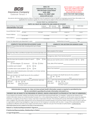 Health Insurance Claim Form