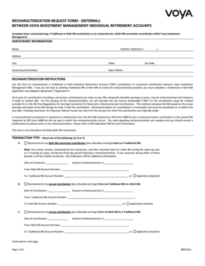 Recharacterization Request Form