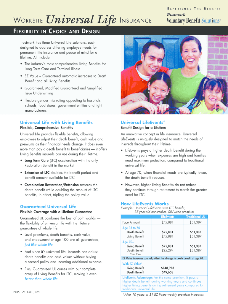 Trustmarkand#39;s Universal Life - Trustmark Insurance Company Preview on Page 1