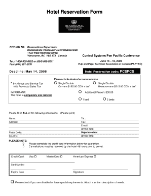 Hotel Reservation Form